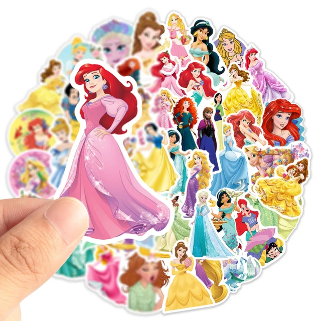 Cartoon Frozen Princess Pooh Bear Snow White Makeup Nail Stickers