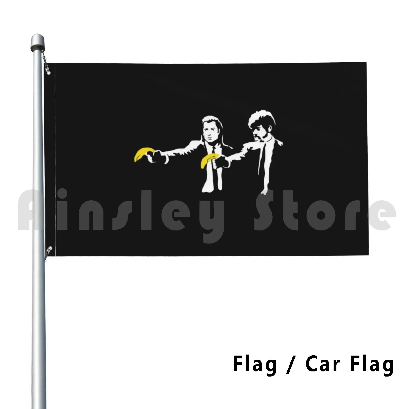 Banksy Pulp Fiction Flag Car Flag Printing Dismaland Banksy Pulp Fiction Banane Quintino Tarantino