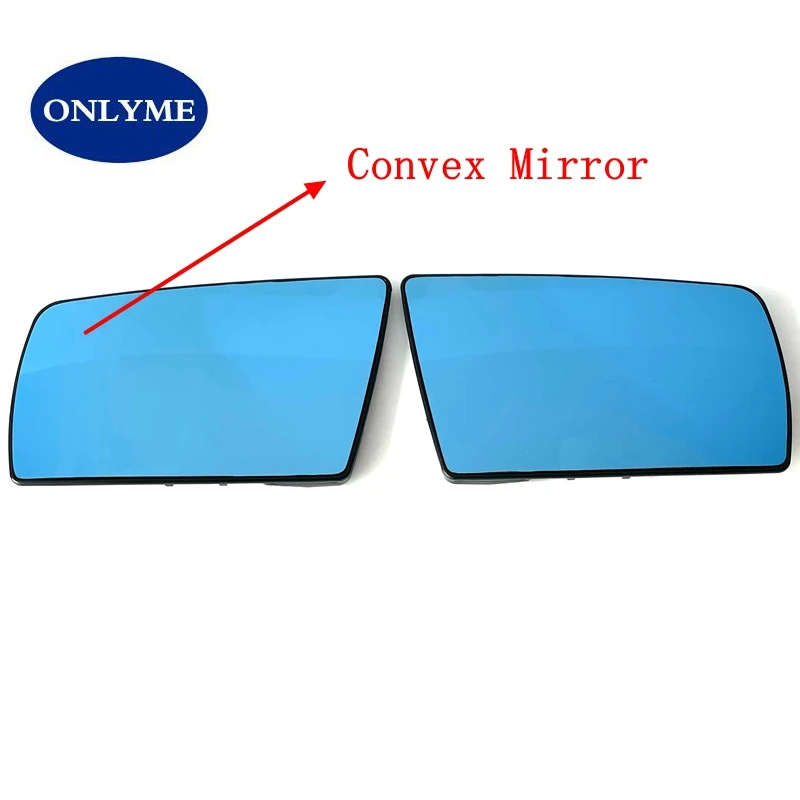 MERCEDES BENZ C-CLASS W202 (1993-2000) E W210 (95-99) S W140 (91-98) 용 자동차 가열 볼록/광각 파란색 미러 유리