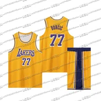 2025 New Arrival Doncic No. 77 USA Normal Size Basketball Jersey Fans Special Jersey Set Basketball Training Top Men's Vest Suit 2