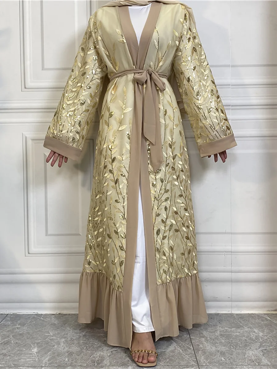 Chaomeng Kimono Femme Musulmane Ramadan Embroidery Abayas For Women Modest Robe Kaftan Turkey Islamic Clothing Caftan Mrocain