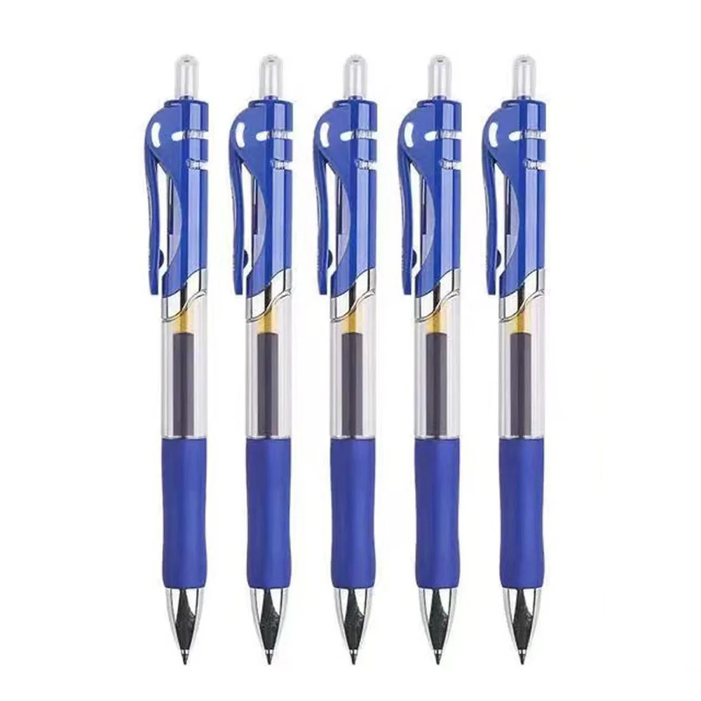 

5 Pcs/Set Black Neutral Pen Student Exam Office Signature Blue Red Pen Cute Stationery Supplies Gel Pen