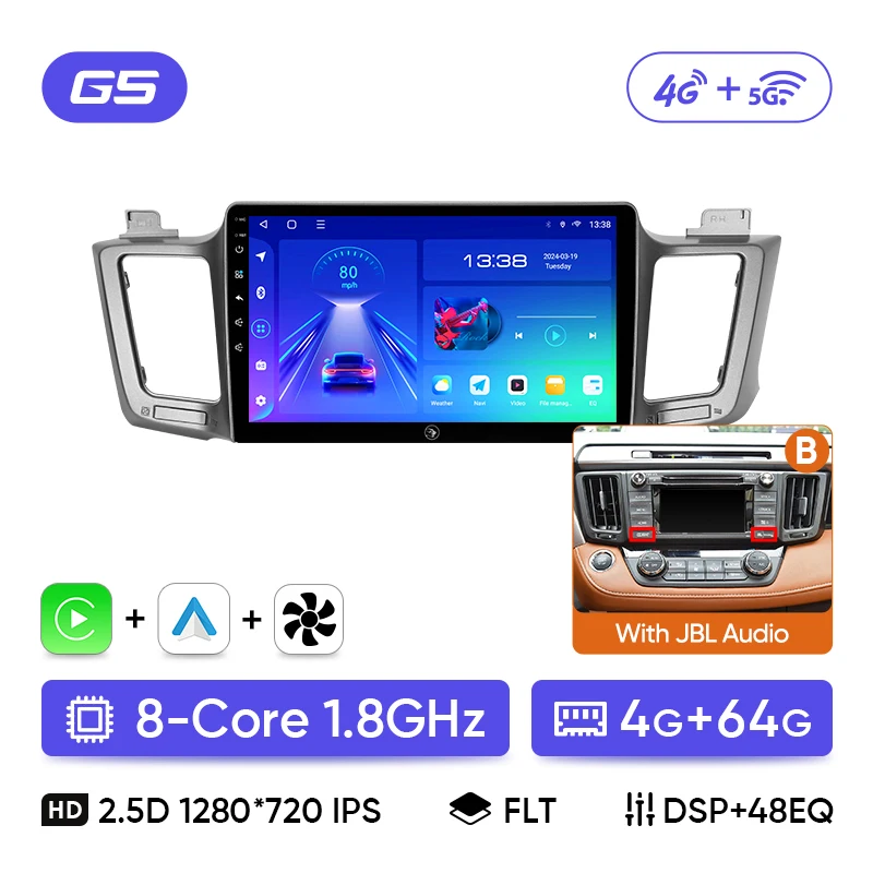 AINAVI RAV4 6GB 128GB ディスプレイオーディオ Ainavi 12.3 inch Car Radio For Toyota RAV4 2020 2021 2022