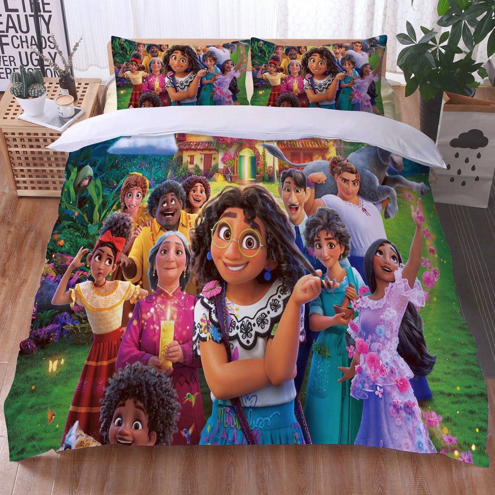 Encanto Bedding Set Threepiece Quilt Cover Pillowcase Bedding Set