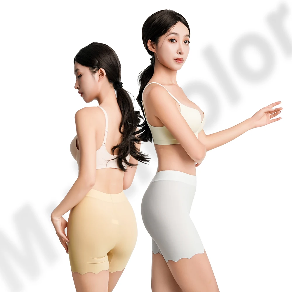 3Pcs Women Underwear Slimming Shorts Safety Dress Panties High Waist Seamless Ice Silk Boxers Plus Size Short Pants M-4XL
