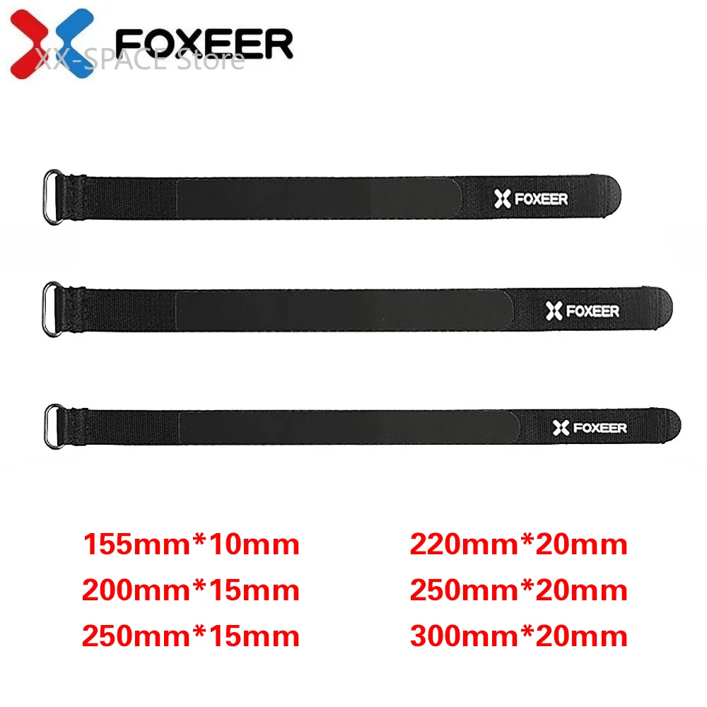 

3 PCS Foxeer Thickness Silicon Durable Battery Strap Anti-slip Battery Strap Belt Metal Clasp 10mm 15mm 20mm for FPV RC Drones