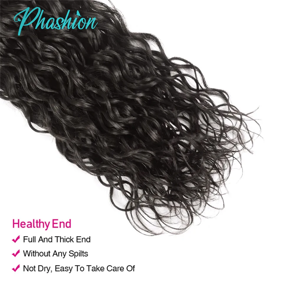 Human Hair Extensions Phashion Water Human Hair Bundles 1/3 Pcs/Lot 30 32 Inch Remy Hair Extensions Black Women Brazilian Weave 10A