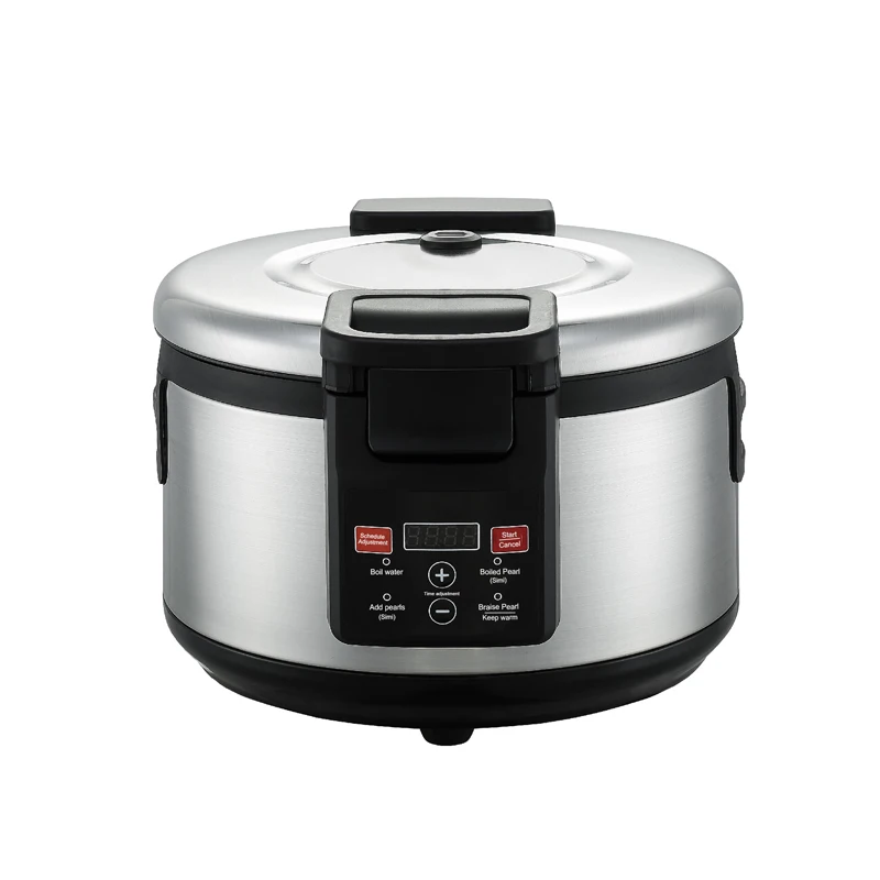 220V/110V Commercial Boba Cooker Tapioca Pearl Cooker Non Stick Milk Tea Pearl Pot Boba Pot Digital Control Panel Bubble Tea