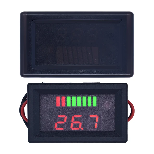 Auto Batterie Ladezustand Anzeige 12V 24V 36V 48V 60V 72V Lithium-Batterie  Kapazität meter Tester Display LED-Tester Voltmeter - AliExpress