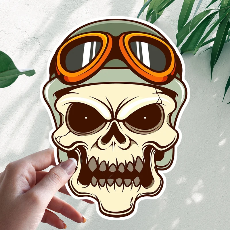 

Funny Biker Skull Interesting Car Stickers Motorcycle Vinyl Decal Waterproof Windshield Auto Accessories #S90141