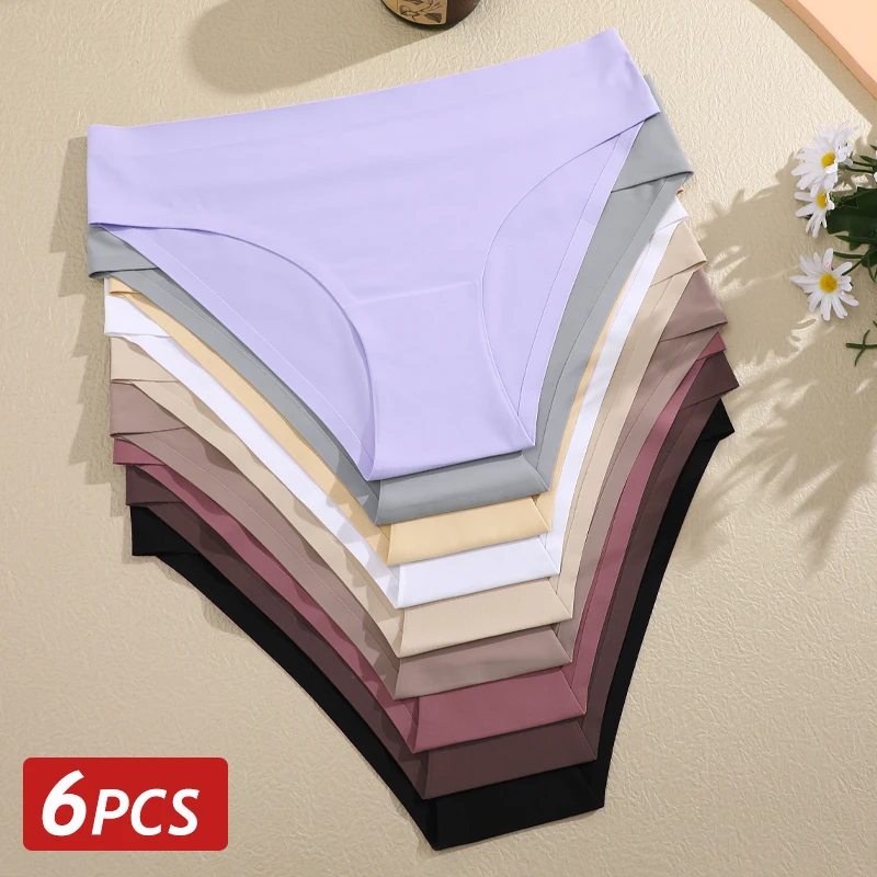 6 pièces femmes culottes sans couture glace soie Ultra mince slips femme sous-vêtements doux dames taille basse Lingerie Sexy haute culotte élastique 1 6 pièces femmes culottes sans couture glace soie Ultra mince slips femme sous-vêtements doux dames taille basse Lingerie Sexy haute culotte élastique 1