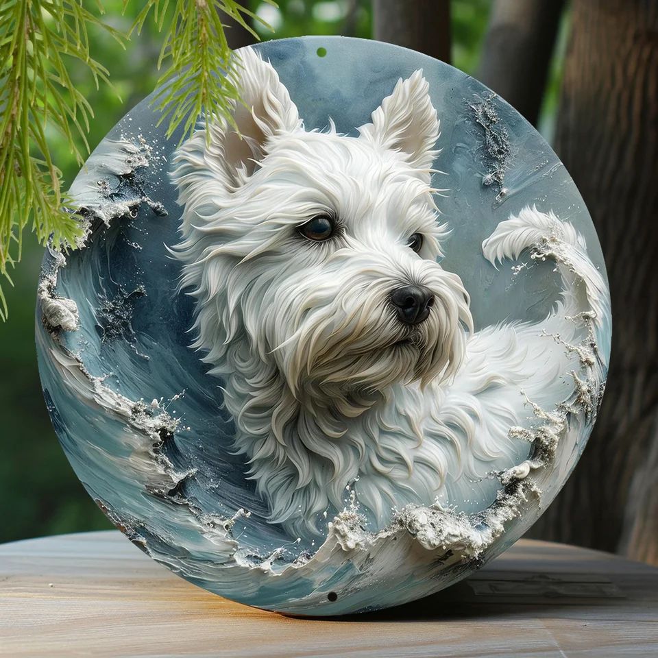 Nanyuk Hundewarnschild West Highland White Terrier – 30,5x20 Cm, Aluminium