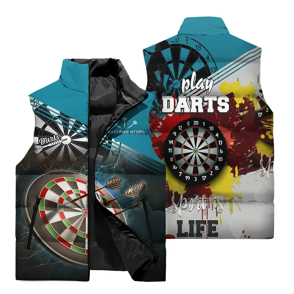 thumbnail image 2 of Chaqueta sin mangas para hombre con estampado 3D para uso diario, informal, holgada, cómoda y con estilo para el bar y el club de dardos, 2 of 5