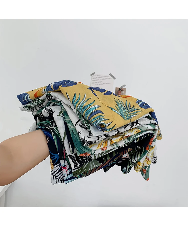 Privathinker Summer Men Casual Shirts Vintage Clothes Baggy Unisex Hawaiian Style Male Cardigan New Fashion Blouses Short Sleeve