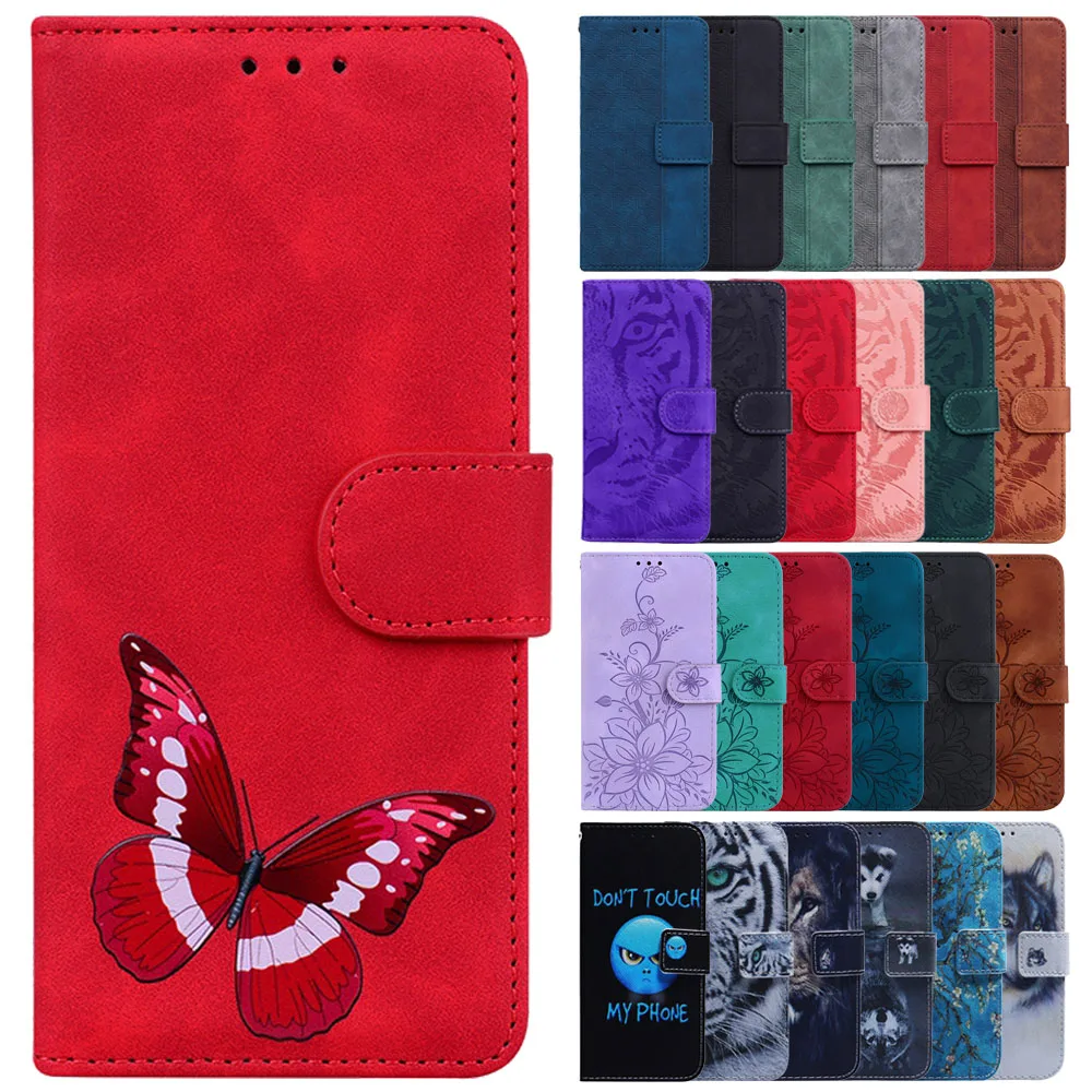 Solid Color Leather Flip Phone Case with Card Slots