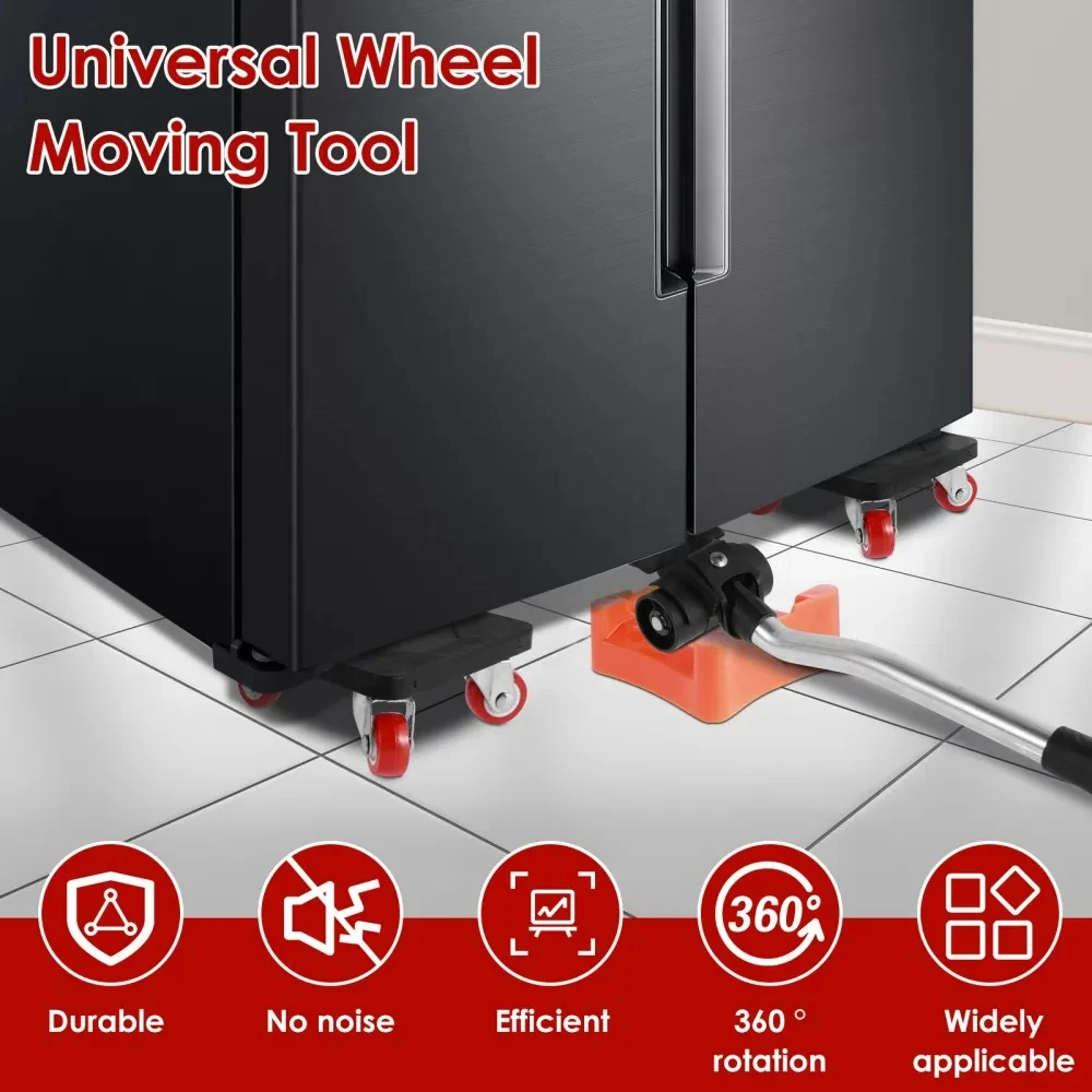 Heavy Duty Moving Tool Furniture Lifter with Swivel Wheels Single-Person Effort-Saving Mover for Wardrobe Bed & Home Heavy Items
