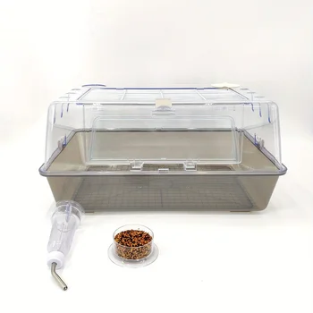 Large Transparent Acrylic Hamster Cage - Front-Opening Door for Easy Cleaning Spacious, Healthy Material, Breathable, Panoramic 2