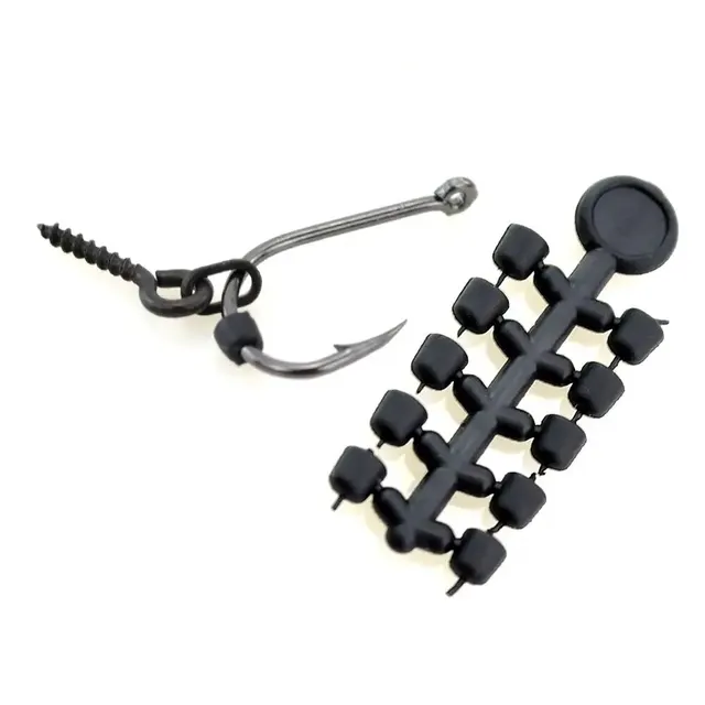 Hirisi 50pcs Rubber Beads for Carp Fish Hook Carp Fishing Accessories Fish Hook Stoper 20pcs Fishing Boilie Screw Chod Rigs 5
