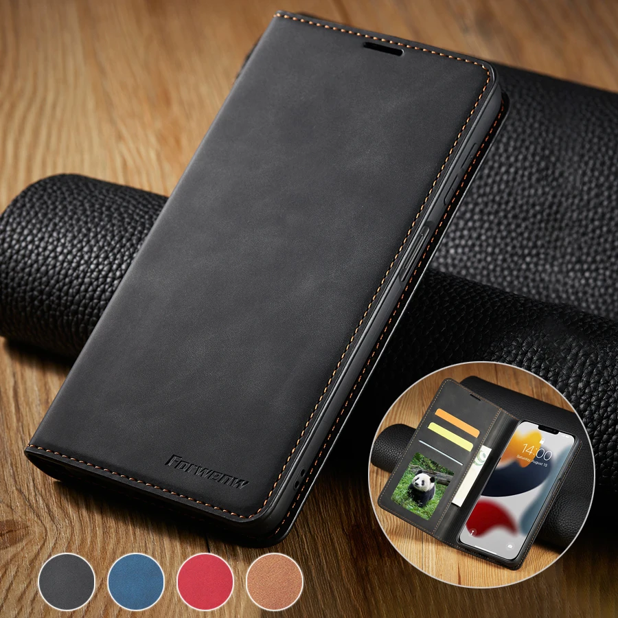 Luxury Wallet Flip Leather Case For iPhone 14 Pro Max 13 Pro Max 12 Pro Max 11 Pro Max SE 2022 X XR XS Max 8 7 6 6S Plus 5 5S SE_voghion.com