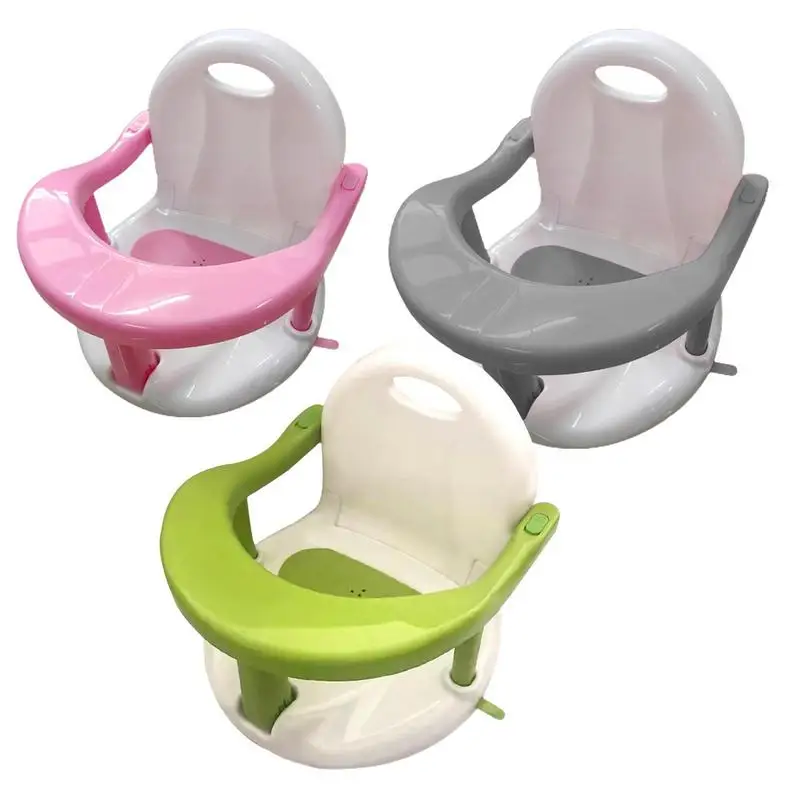 

Bath Seat Non-Slip Infants Baby Bath Chair Bathroom Chair With Backrest Support And Suction Cups Stable Shower Chairs For Infant