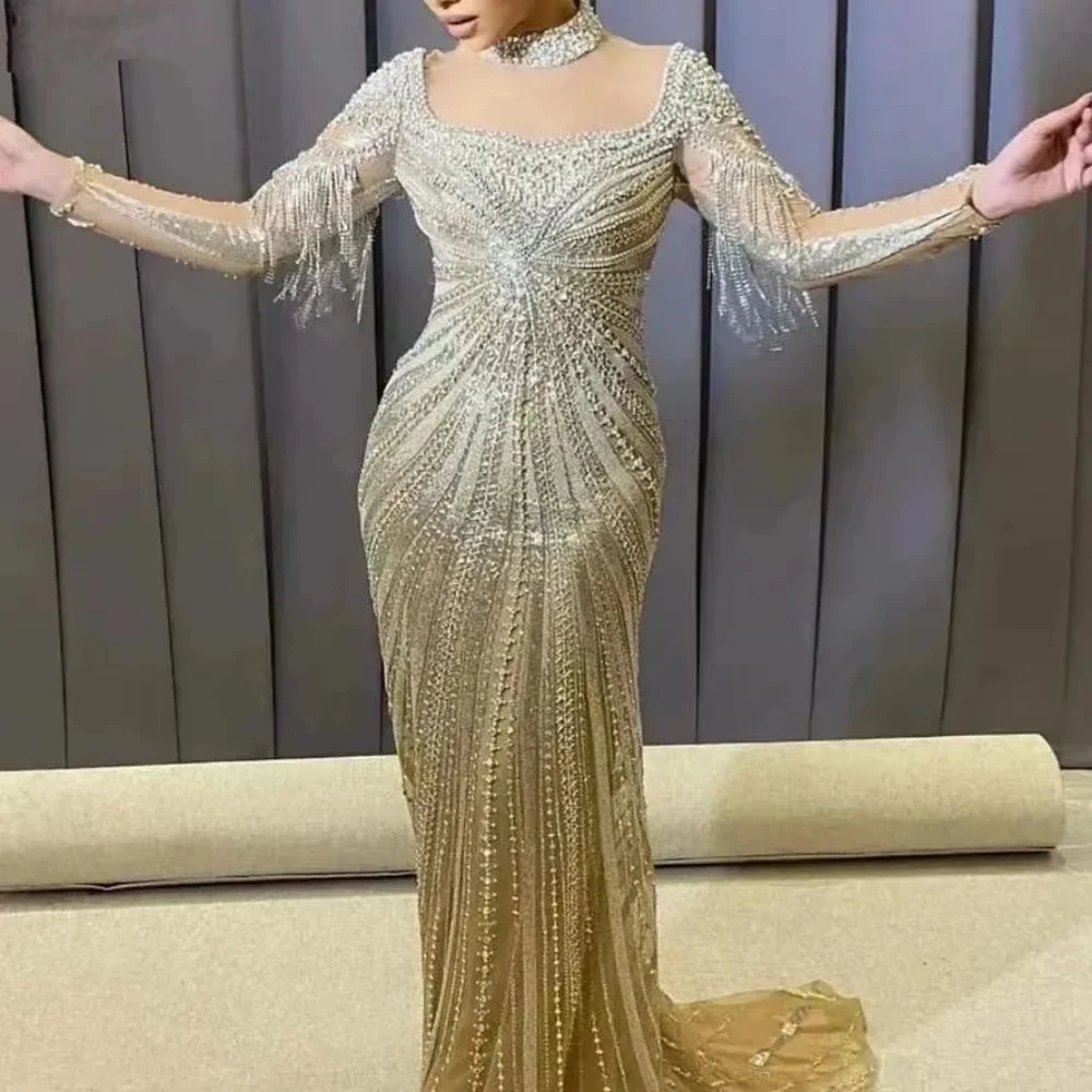 فساتين زفاف ناعمة للنساء ، حبات ترتر ، ثوب زفاف بي...