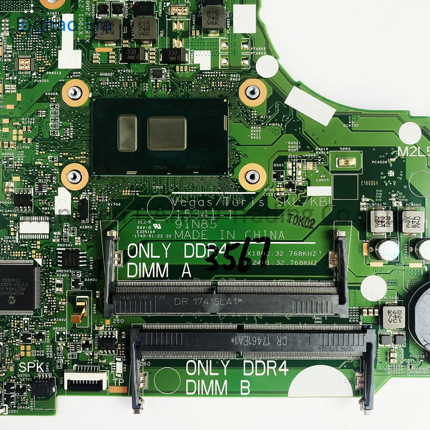 Placa-mãe Portátil para Dell 153411 17841-1 Dell 3467 3476 15 3567 3576 Intel I36006u I57200u I78550u Cpu Uma Ddr4 Cn0ry2y1 - Imagem 5