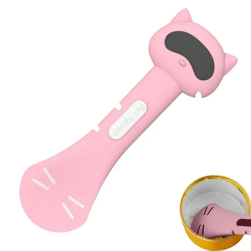 

Pet Can Sealer Reusable Pet Food Can Spoon With Lid Silicone Can Lids For Dog And Cat Food With Multifunctional Canning Spoon