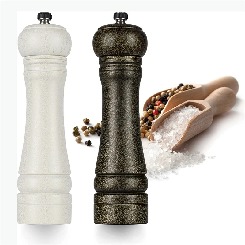 

New black and white pepper mill adjustable thickness sea salt grinder ceramic core grinder multi-purpose seasoning bottle.