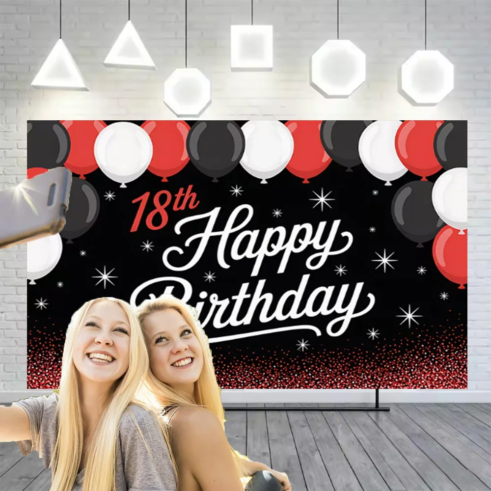 Hintergrund für 18. Geburtstagsparty, Junge, Mädchen, 18 Jahre alt, Bar Mitzvah Geschenk, Fotografie-Hintergrund, Banner, Fotostudio-Requisiten – Detail 4