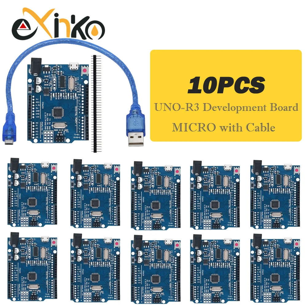 Arduino Development Board 1-10pcs UNO R3 CH340G MEGA328P for Arduino + USB CABLE ATMEGA328P-AU 16Mhz Type-C Micro