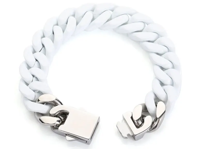 2022 New Stainless Steel Men's Cuban Bracelet Design Sense Niche Titanium Steel Color Cuban Chain Does Not Fade Fashion Bracelet