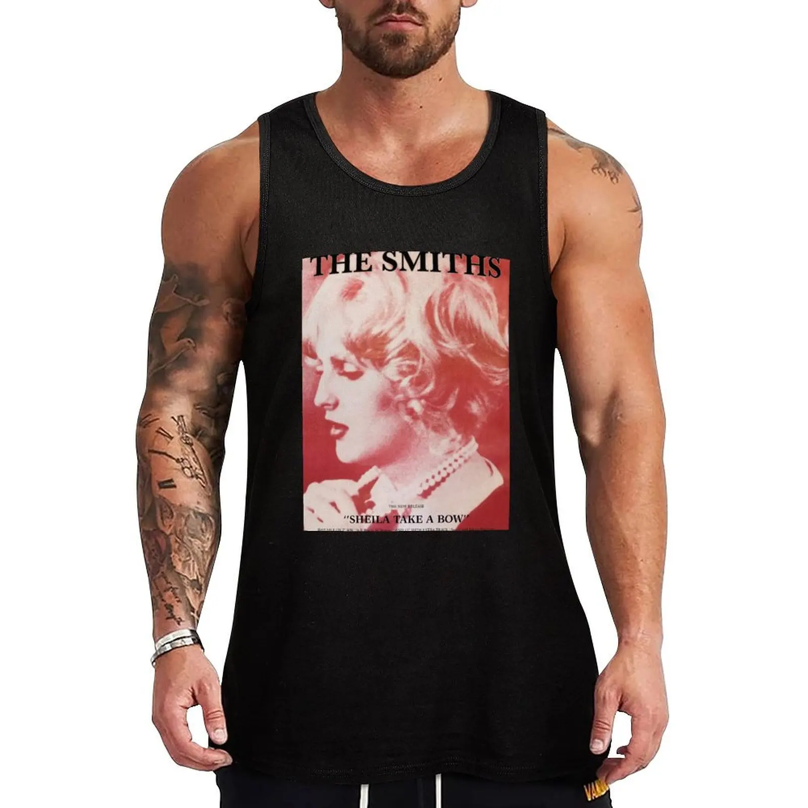 

Sheila take a bow poster (The Smiths) Tank Top T-shirts men Men's summer t-shirt gym shirts