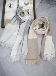 Pure Cashmere Casual Style Beaded Scarf