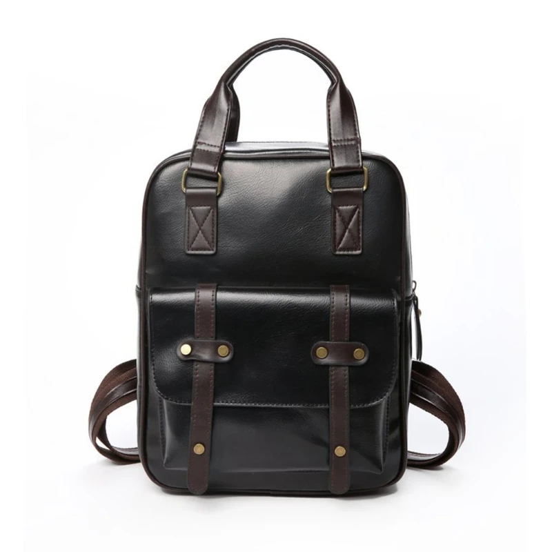 Women Anti Theft Backpacks Students School Bag for Teenage Girls Vintage Laptop PU Leather Travel Daypack