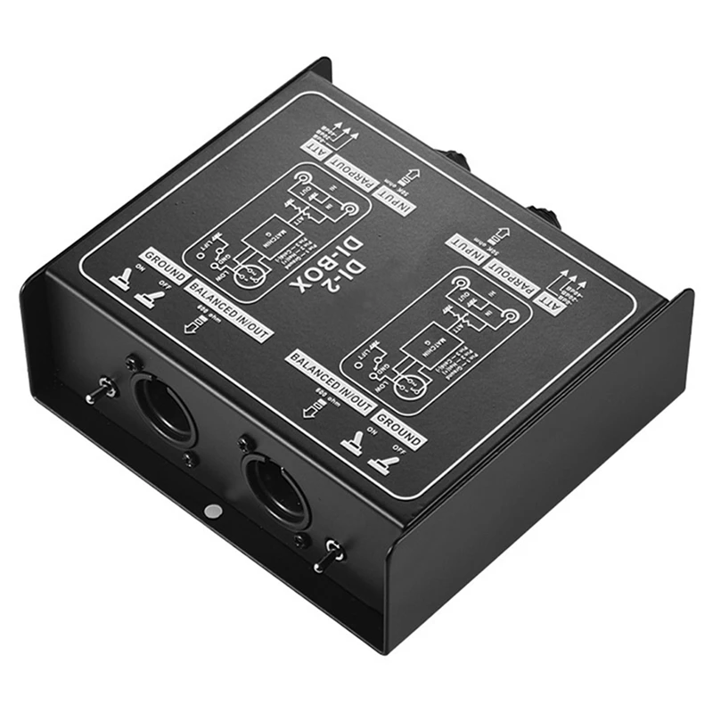 

Injection Molded Audio Box Plastic Passive DI Unit Canceller With Input Pad For Guitar And Bass Connections