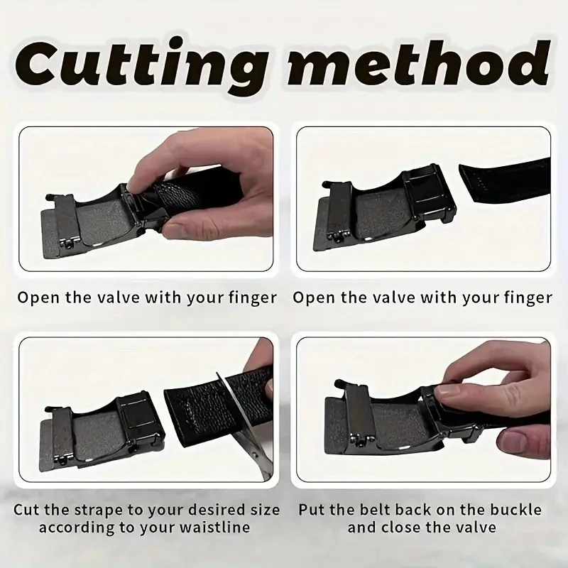 Tactical Belt For Men With Metal Toothless Automatic Buckle Canvas_voghion.com