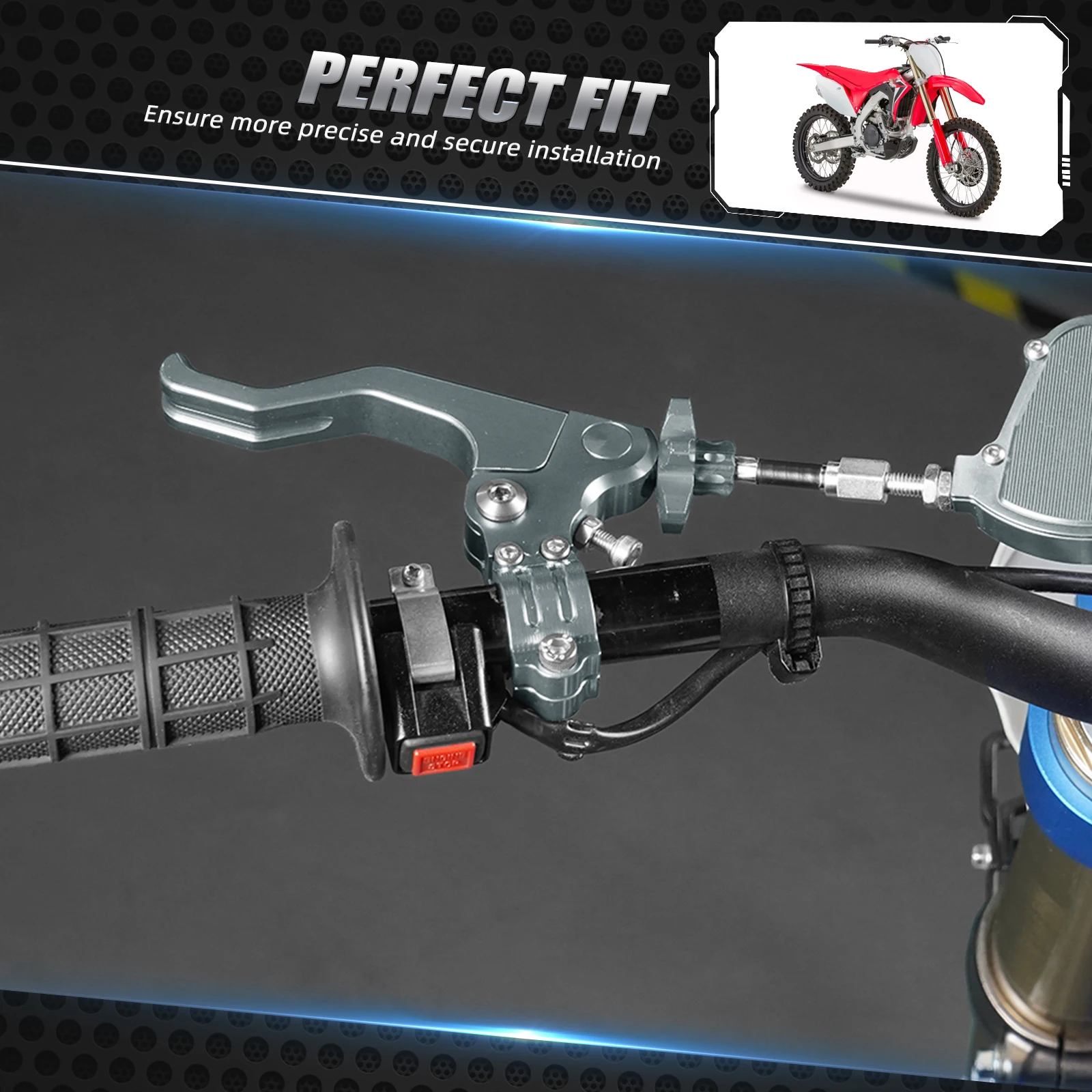 22 mm kurzer Stunt-Kupplungshebel für Honda CBR 600RR 1000RR CRF 450R 250R CR 125R 250R Yamaha Kawasaki Buell Suzuki Ducati Triumph – Detail 11