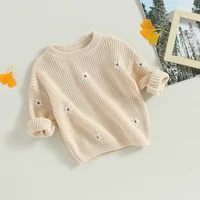 Baby Girl Boy Knit Sweater Tops Pullover Sweatshirt Warm Crewneck Long Sleeve Tops for Infant Toddler 1