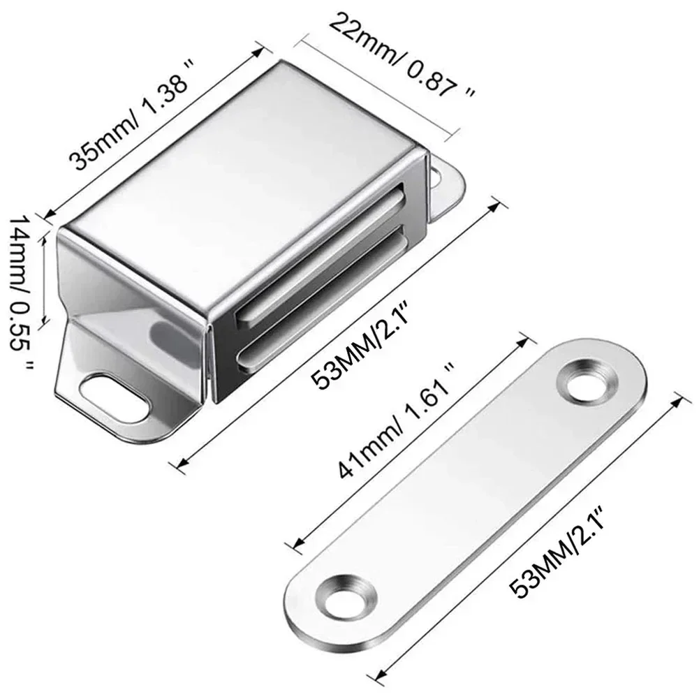 Magnetic Door Catch Latch Set for Cabinets and Furniture