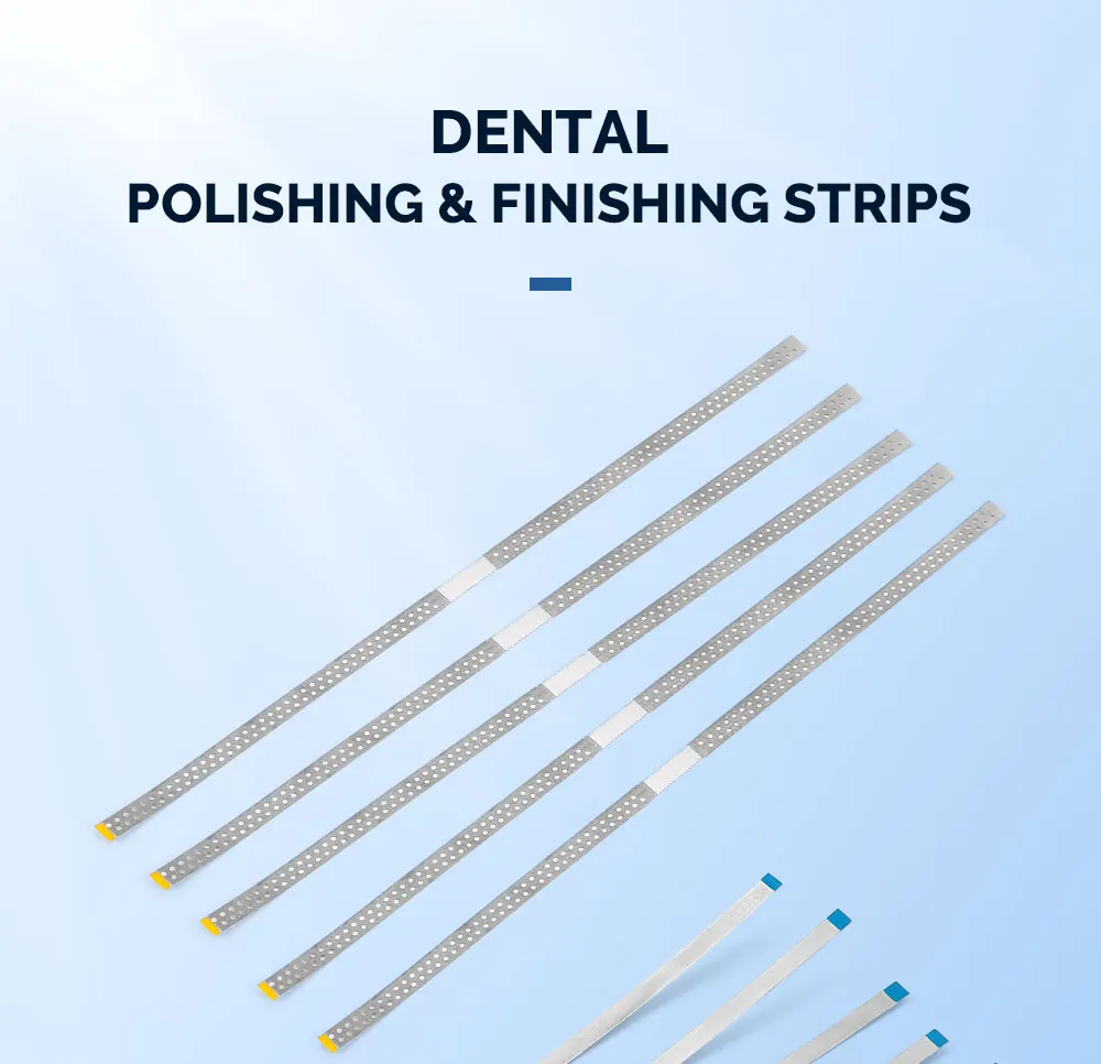 5 Stück/Packung AZDENT Dental-Polierstreifen Sand 15/30/45μm Einseitig/Doppelseitig Mit/Ohne Loch Zahnpolieren Zahnaufhellung – Detail 1