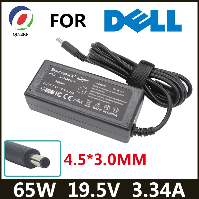 19.5V 3.34A 65W 4.5*3.0mm notebook nabíječka adaptér pro rokle inspiron 15 3551 3552 3558 5551 5552 5555 5558 5559 7568 P28E P57G