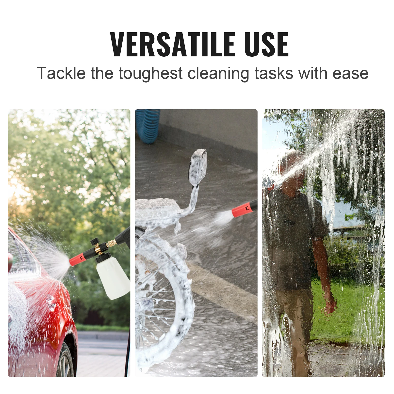 VEVOR Pressure Washer Gun Set Foam Cannon Washer Spay Gun with Connector Nozzle Tips Pressure Washer Handle with Inlet Connector 6