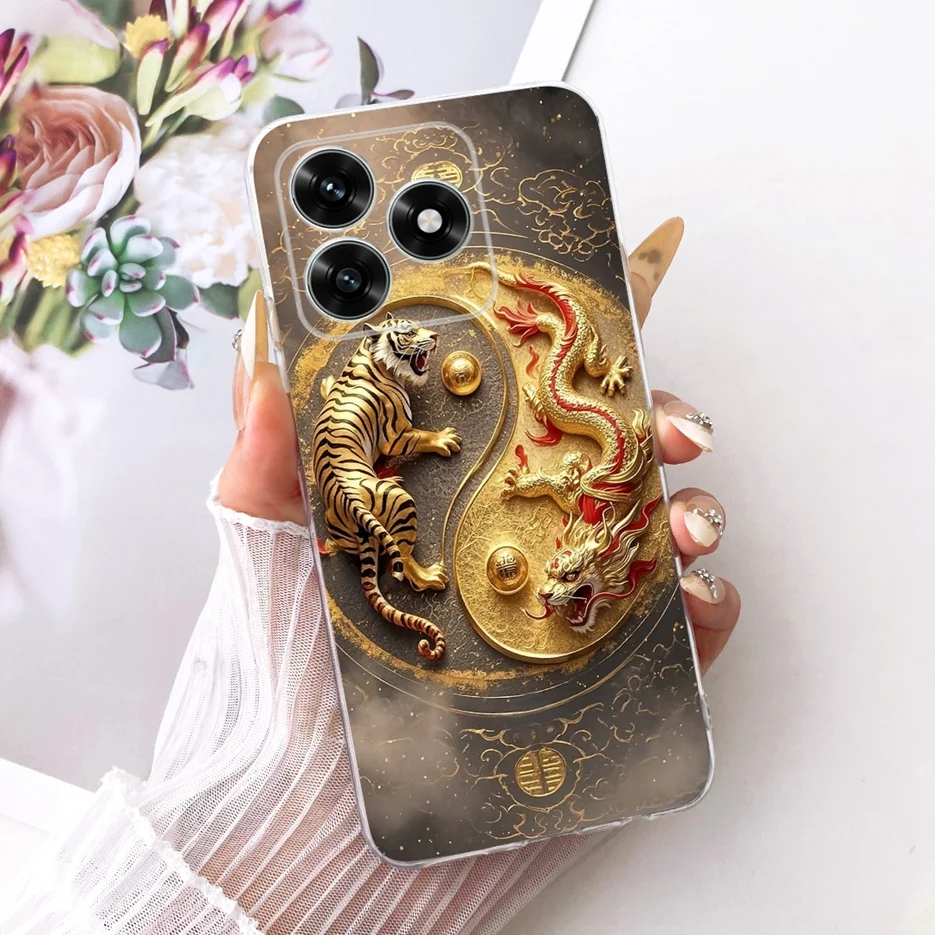 Cute Cat Luxury Painted Clear Silicone Soft Slim Phone Case Cover