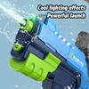 Summer Electric Continuous Water Gunner Self Integrated Large Capacity Water Gun with Light Outdoor Children's Water Playing Toy 3