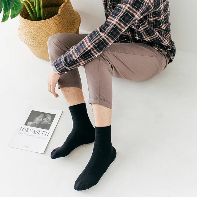 6 Pairs Men Women Cotton Socks Pure Color High Quality Soft Breathable White Black Business Summer Casual Men socks Large Size 3