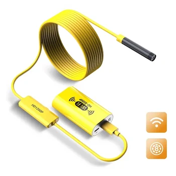 WiFi Endoscope Camera 8MM HD1200P IP67 Waterproof USB Inspection Borescope With Adjustable LED For Android IOS Iphone PC 1