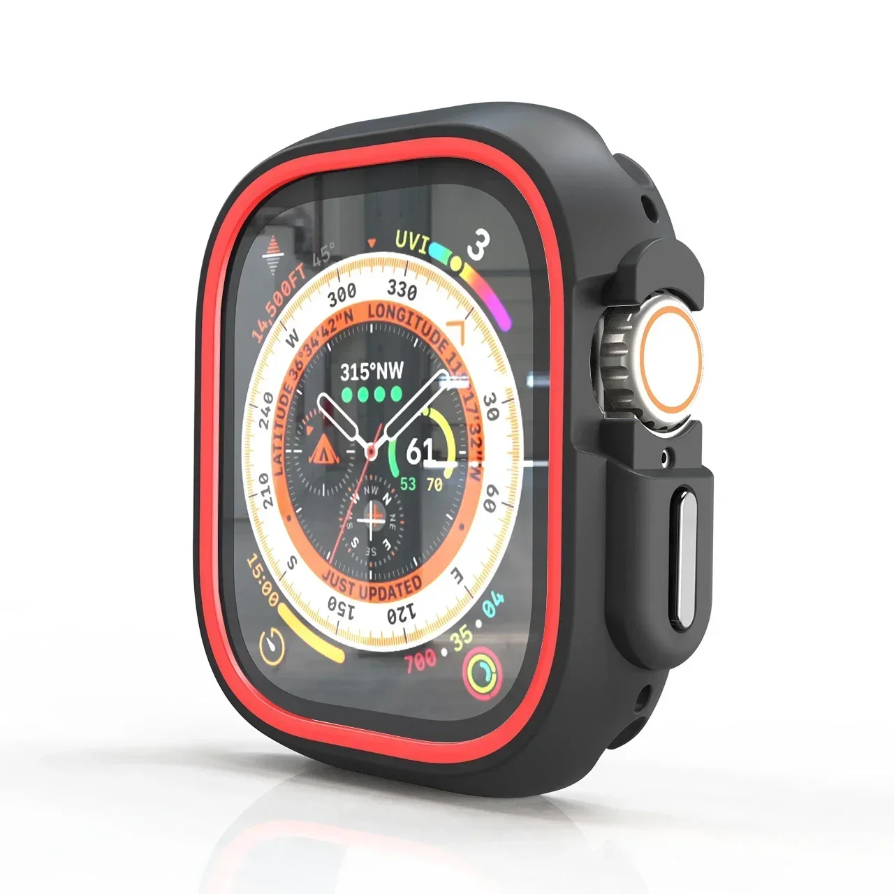 Durable PC+TPU Protective Cover for Apple Watch with Screen Protector