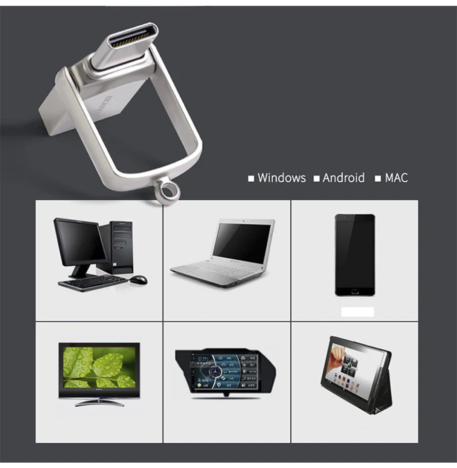 Bliksem 2 in1 USB-Flash-Laufwerk 32GB 64GB 128GB für TYPE-C PC Hochgeschwindigkeits-USB-Flash-Laufwerk 128GB USB 2,0 TYPE-C 32GB 64GB USB-Stick – Detail 2