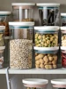Household Kitchen Grocery Tea High Borosilicate Glass Plastic Lid Sealed Storage Jar 1