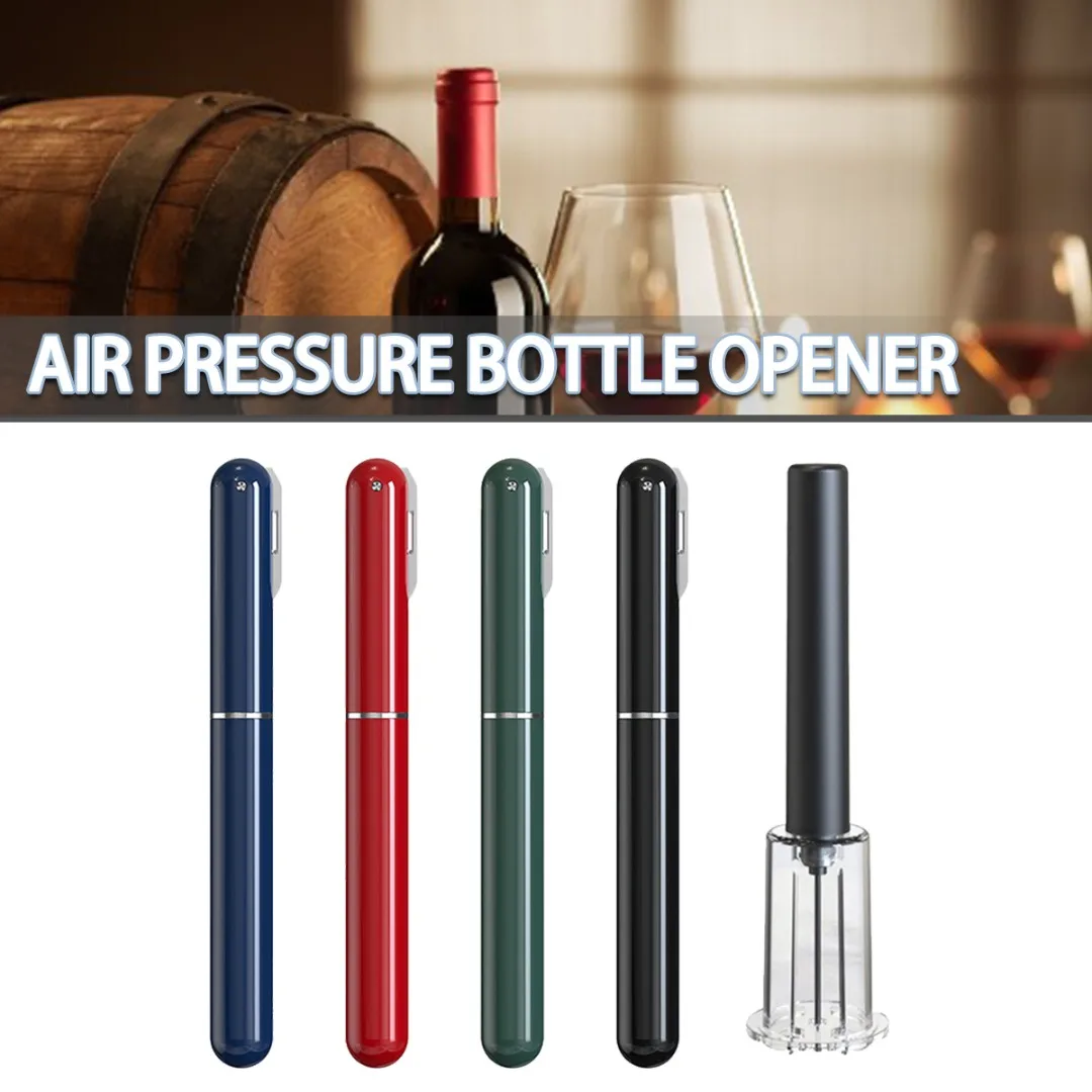 UpgradePocketAirPumpWineBottleOpenerSafetyPortableAirPressureWineCorkscrewStainless